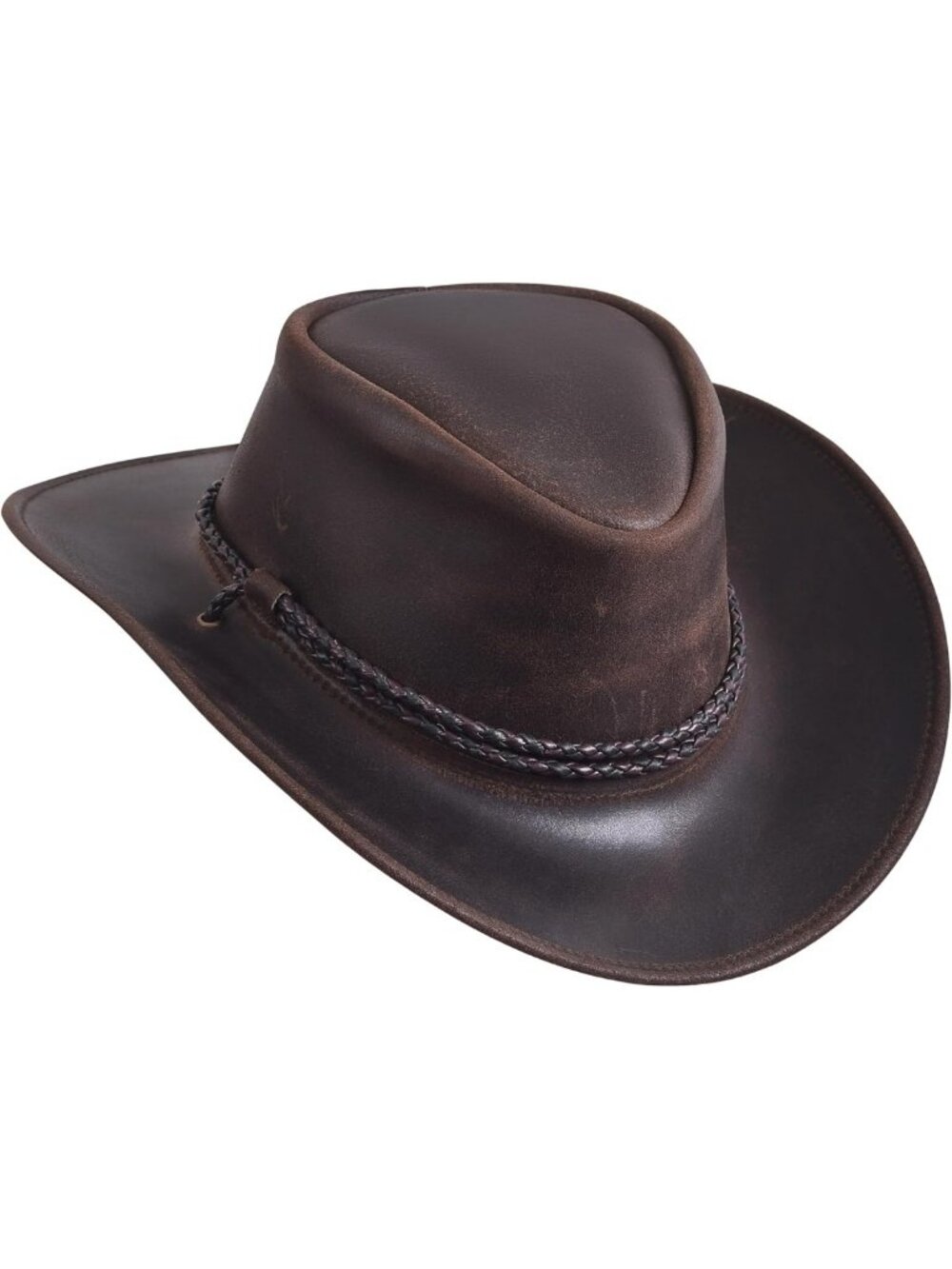 Classic Western Style Shapeable Cowboy Hat | Unisex Leather Outback Hat with